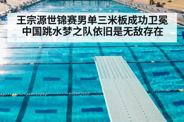 王宗源世锦赛男单三米板成功卫冕 中国跳水梦之队依旧是无敌存在